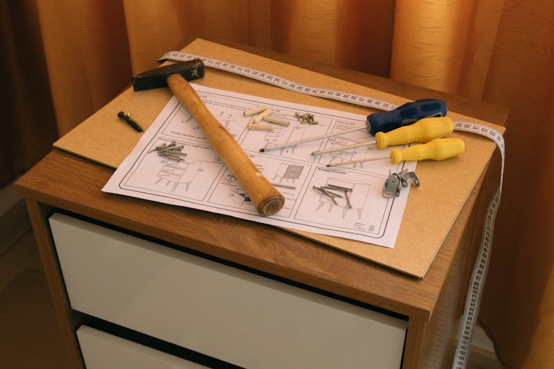 Tools and instructions for furniture assembly